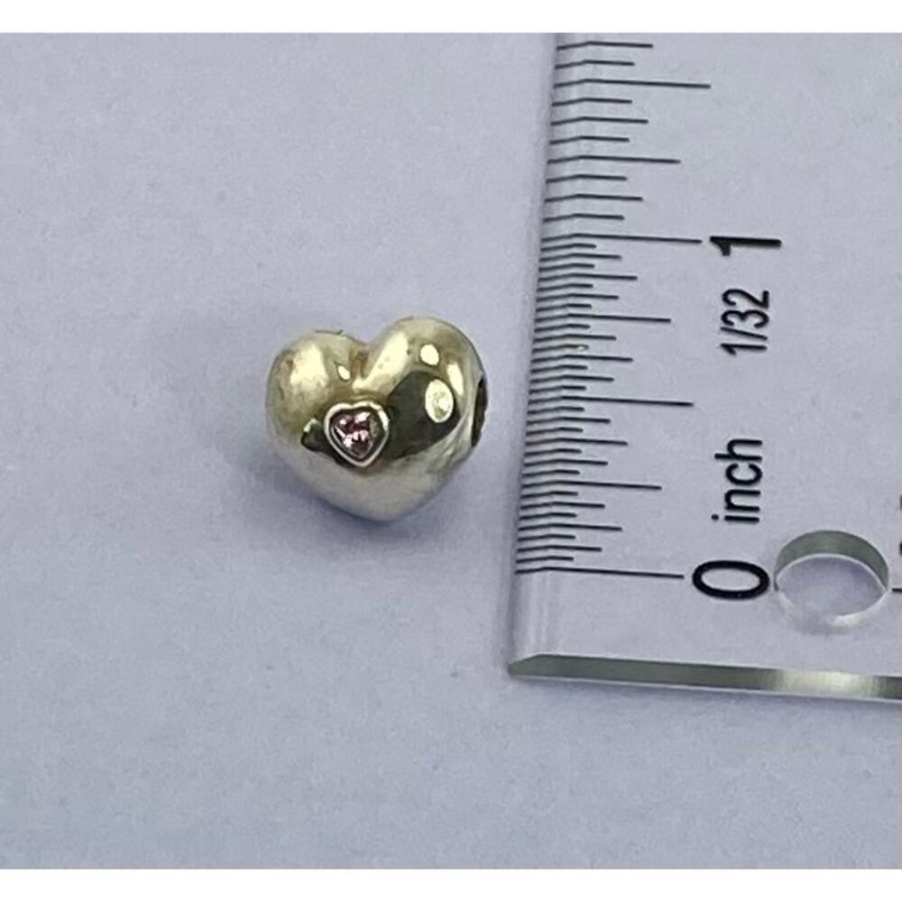 Retired Pandora pink Heart clip